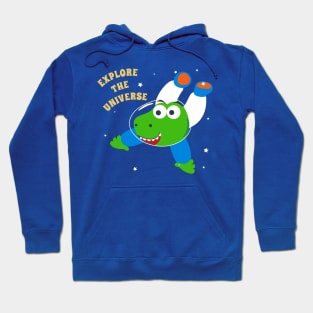 Cute dinosaur astronaut. Hoodie